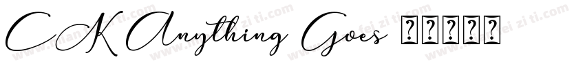 CK Anything Goes字体转换